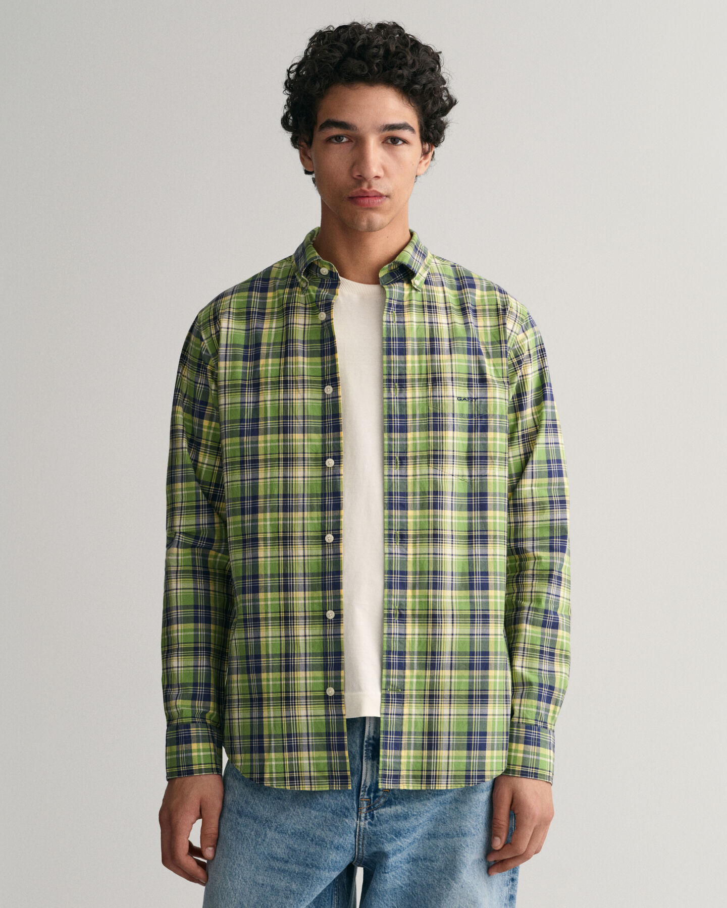 Regular Fit Medium Checked Poplin Shirt