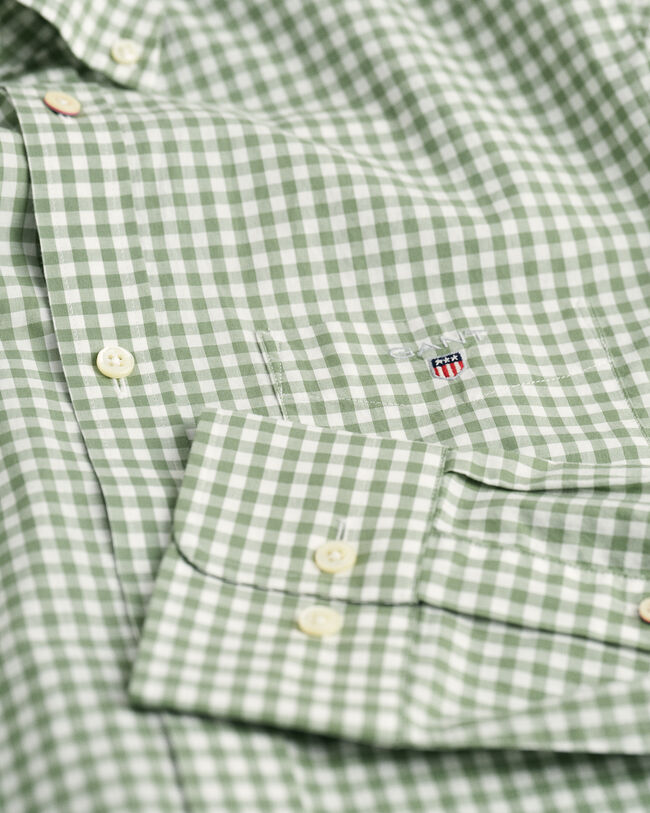 Regular Fit Gingham Broadcloth Shirt