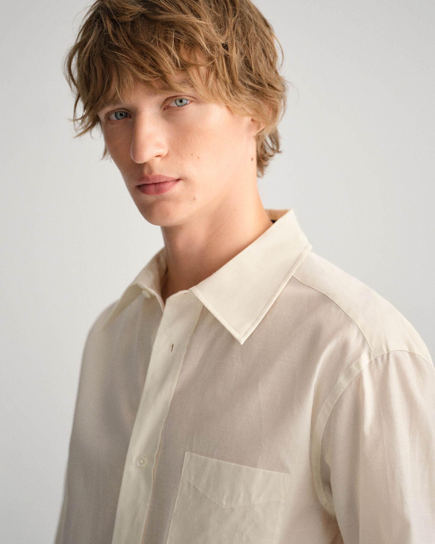 Relaxed Fit Cotton Silk Shirt