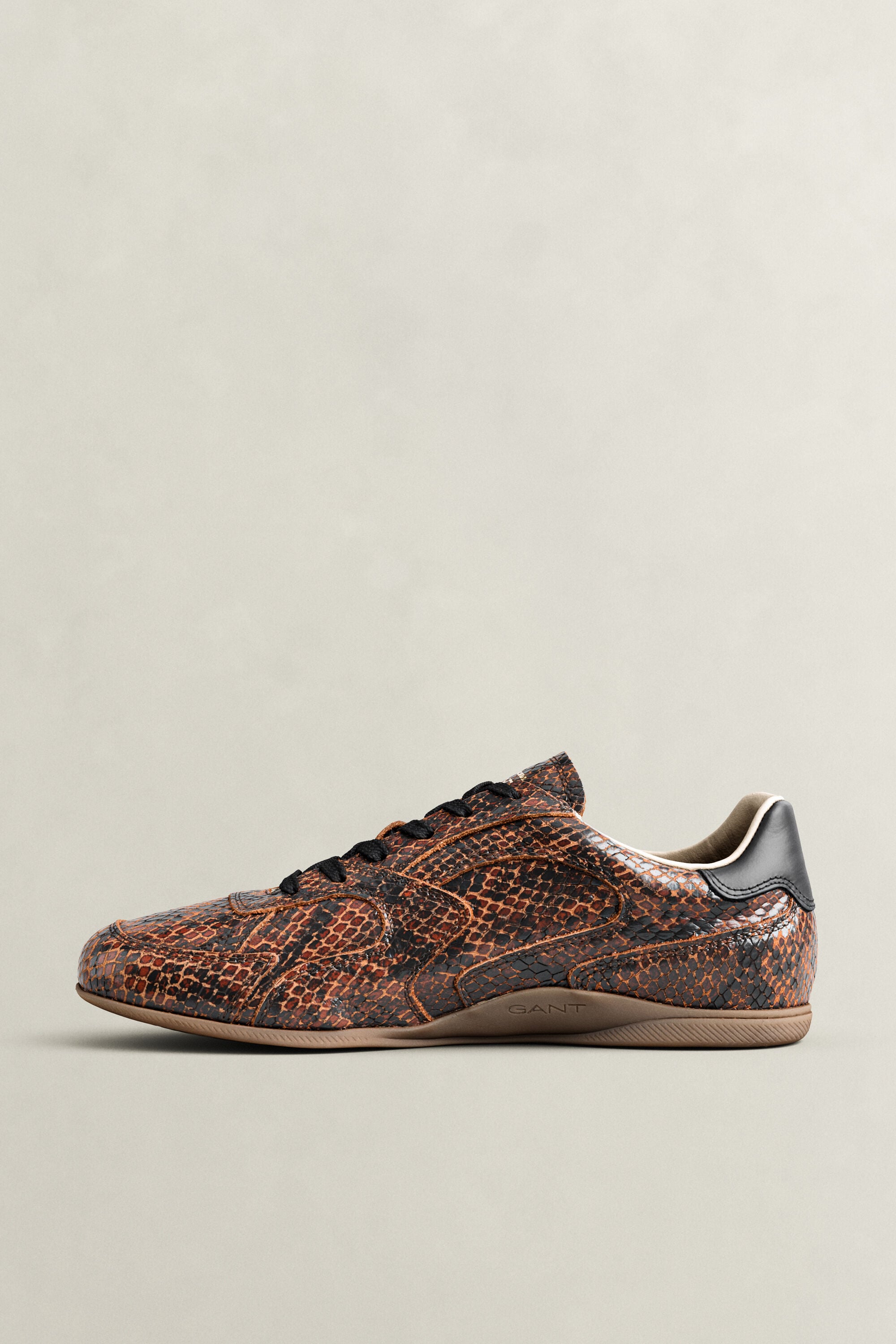 Sperly Snake-Effect Leather Sneakers