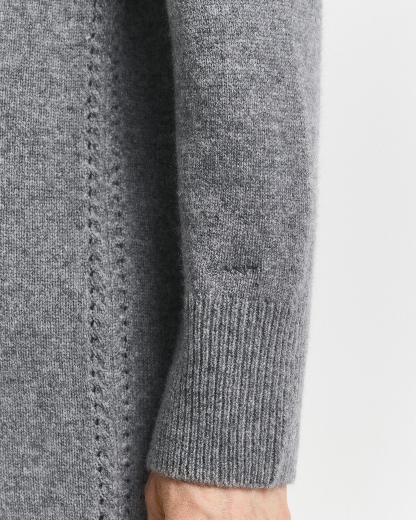 Knit Detail Turtleneck Dress