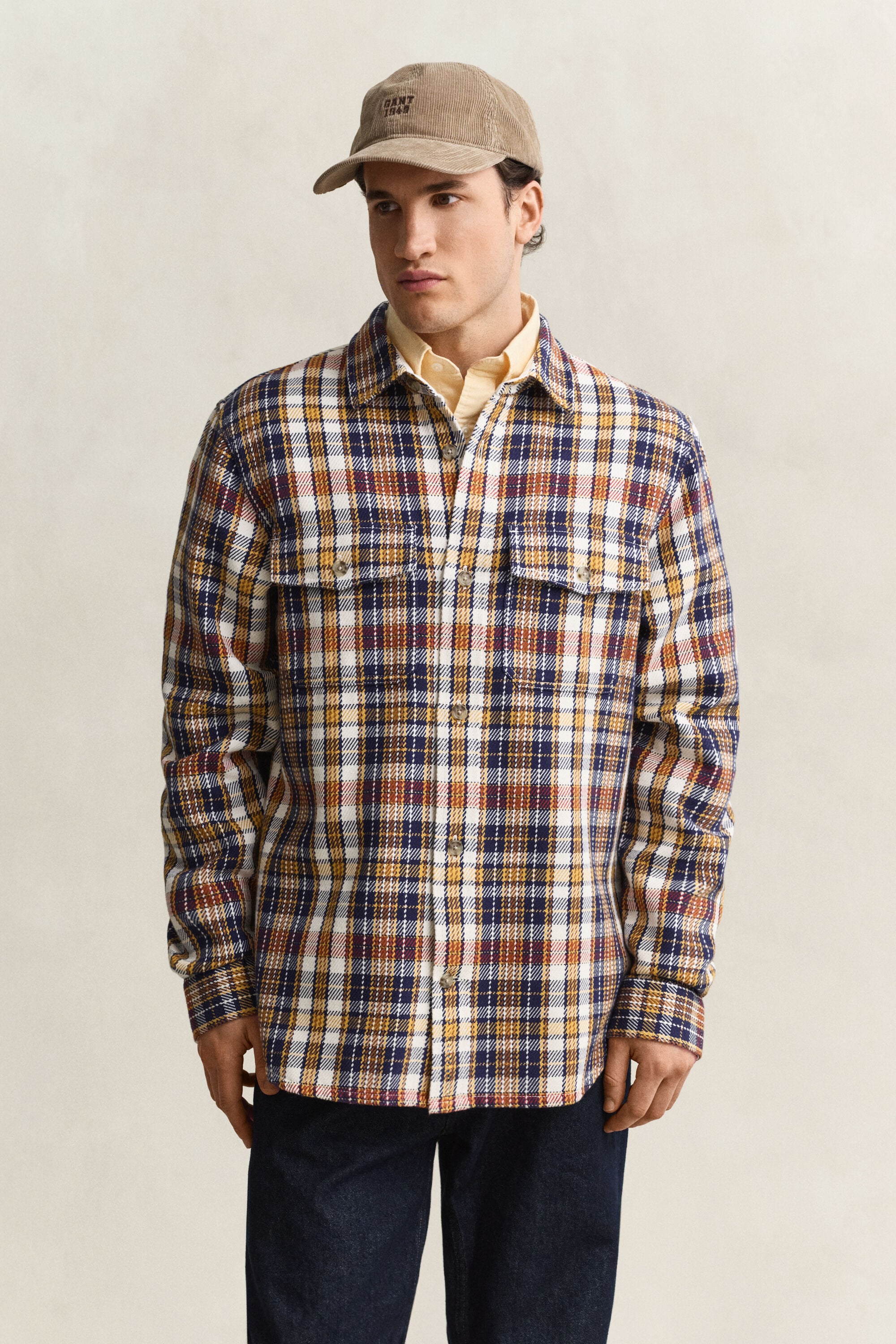 Checked Twill Overshirt