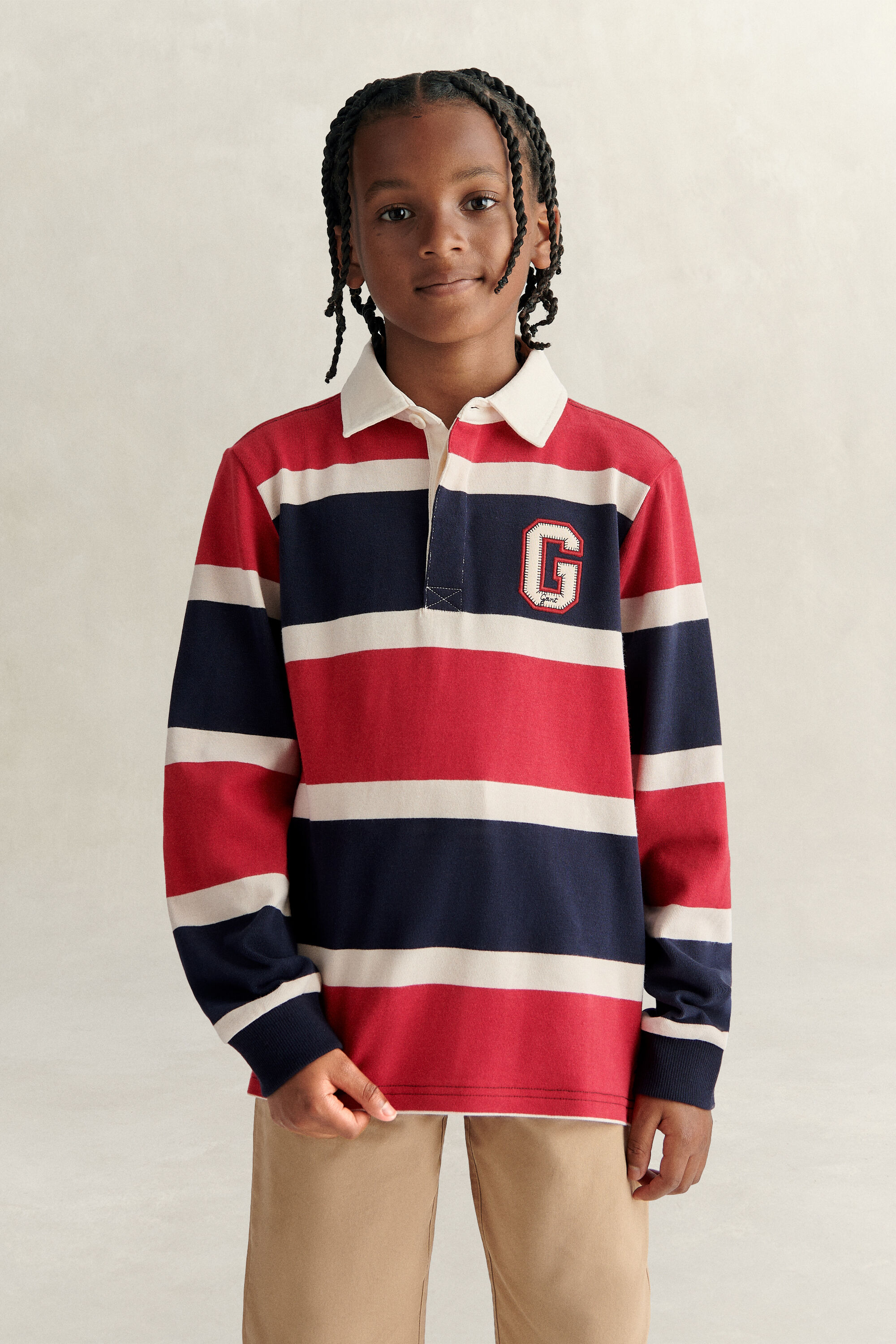 Teen Boys Collegiate Rugger — EVENING BLUE