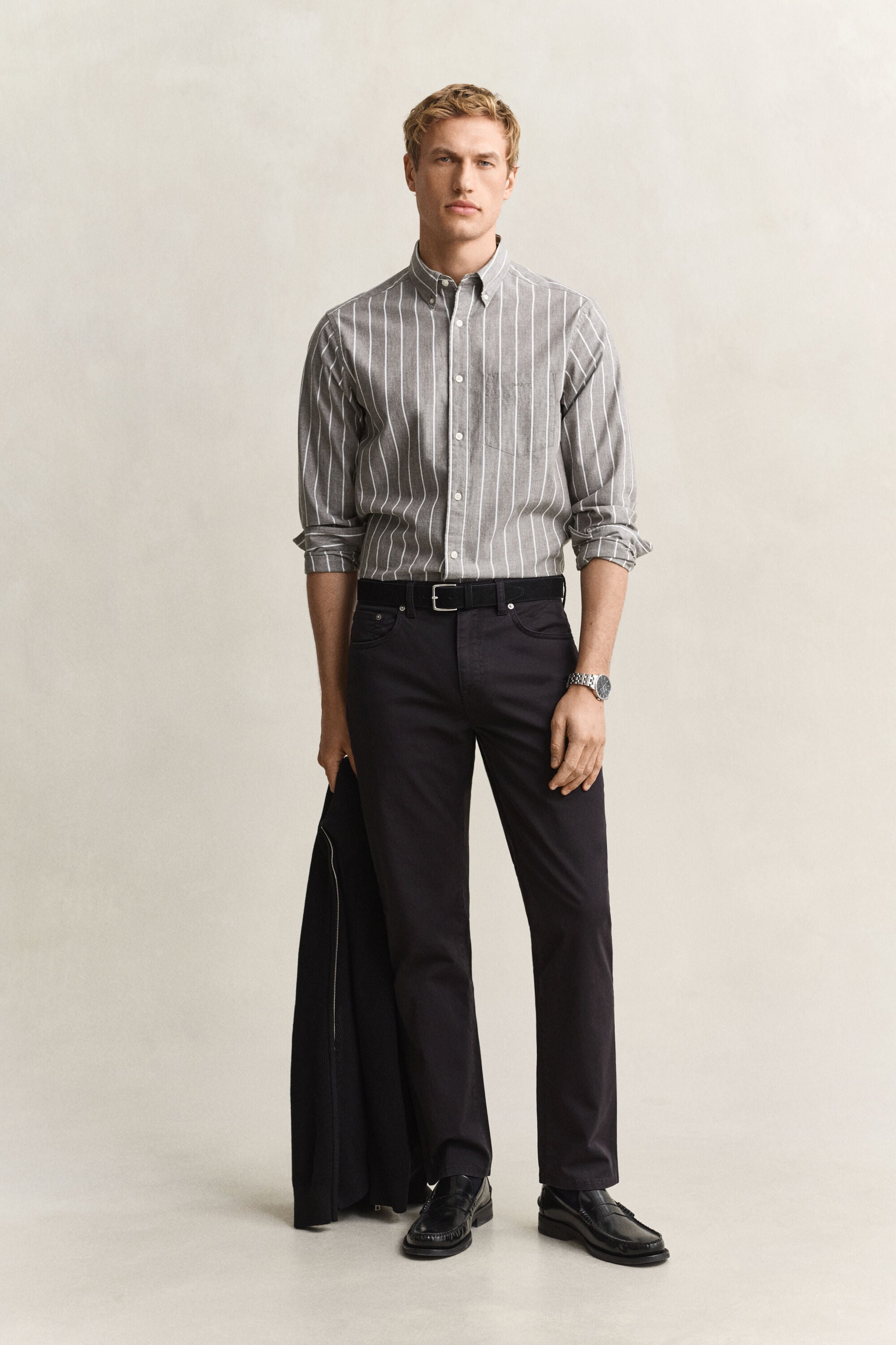 Striped Mélange Poplin Shirt