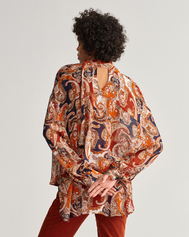 Paisley Bow Blouse