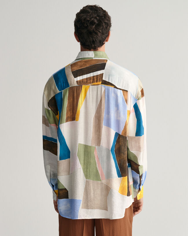 Oversized Art Print Shirt