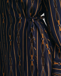 Regular Fit Rope Stripe Wrap Dress