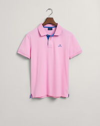 Contrast Collar Piqué Polo Shirt