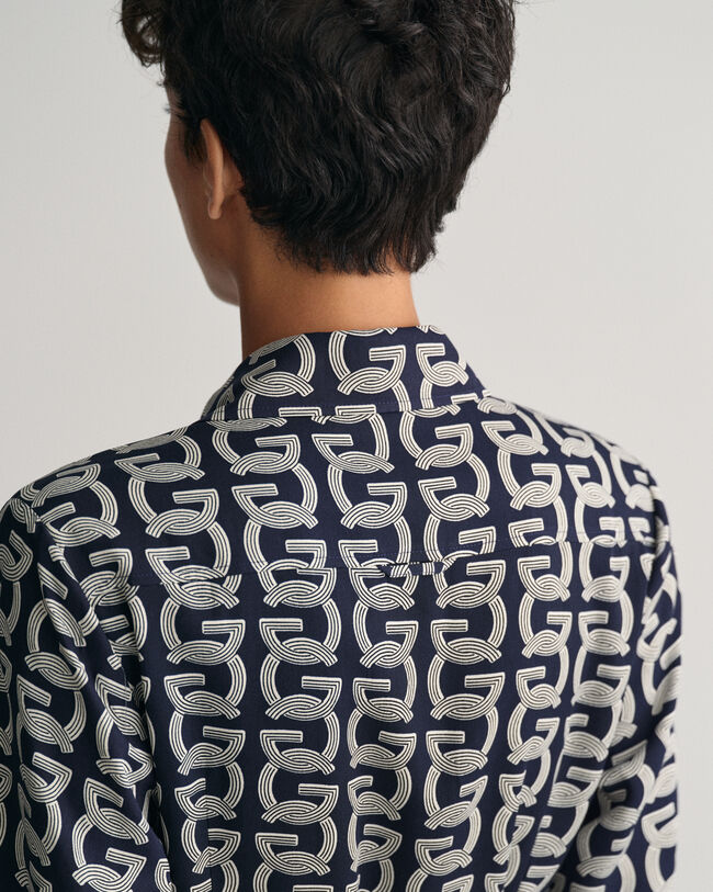 G Patterned Shirt Dress