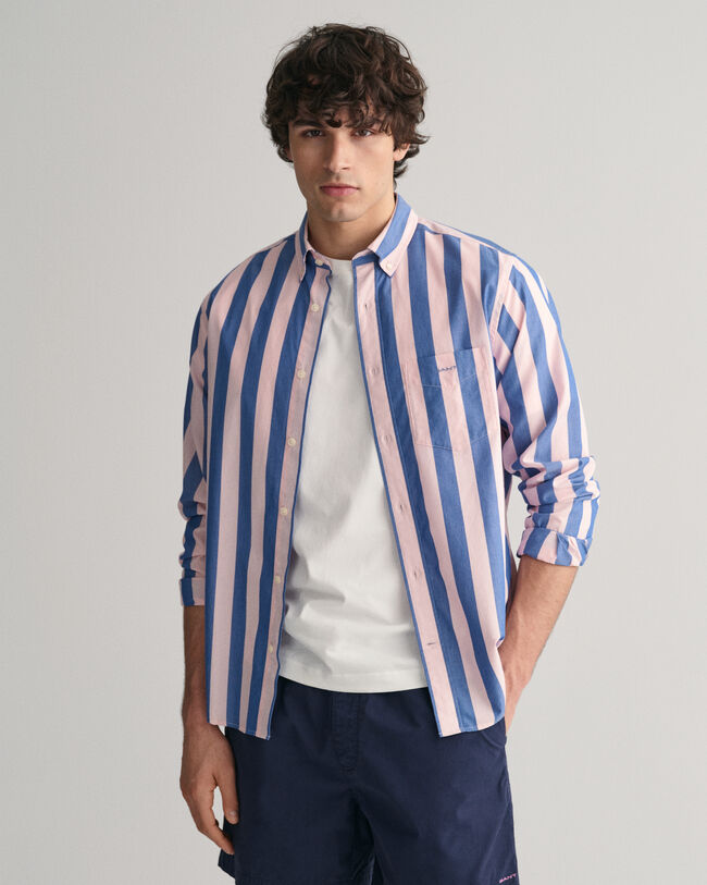 Regular Fit Parasol Striped Poplin Shirt