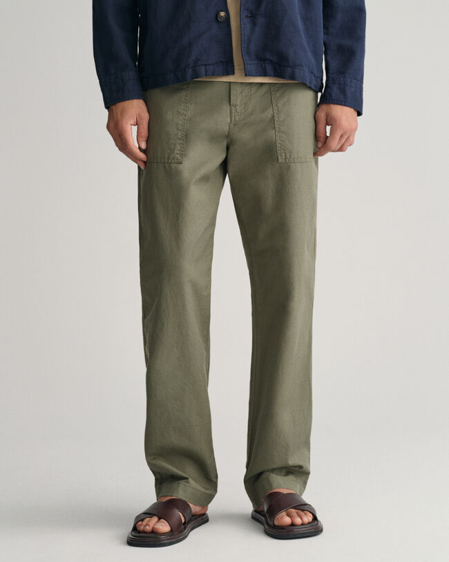 Regular Fit Cotton Linen Chinos