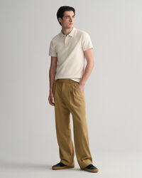 Waffle Texture Piqu&eacute; Polo Shirt