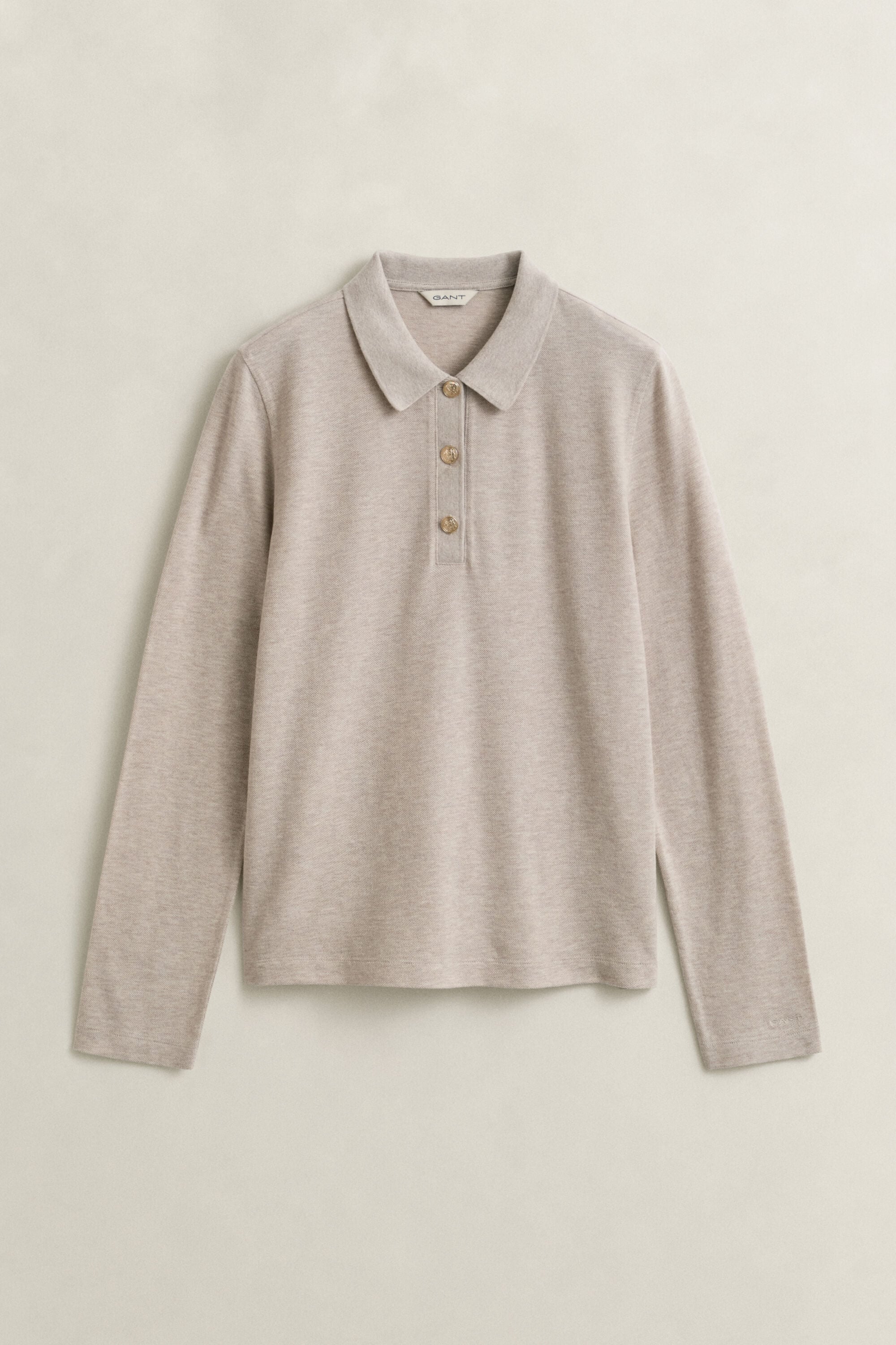 Piqué Polo Long Sleeve Top