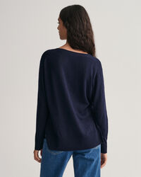 Linen Blend V-Neck Sweater