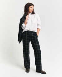 Straight Leg Checked Suit Pants