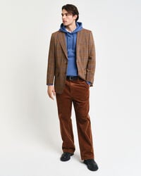 Relaxed Fit Checked Wool Blazer