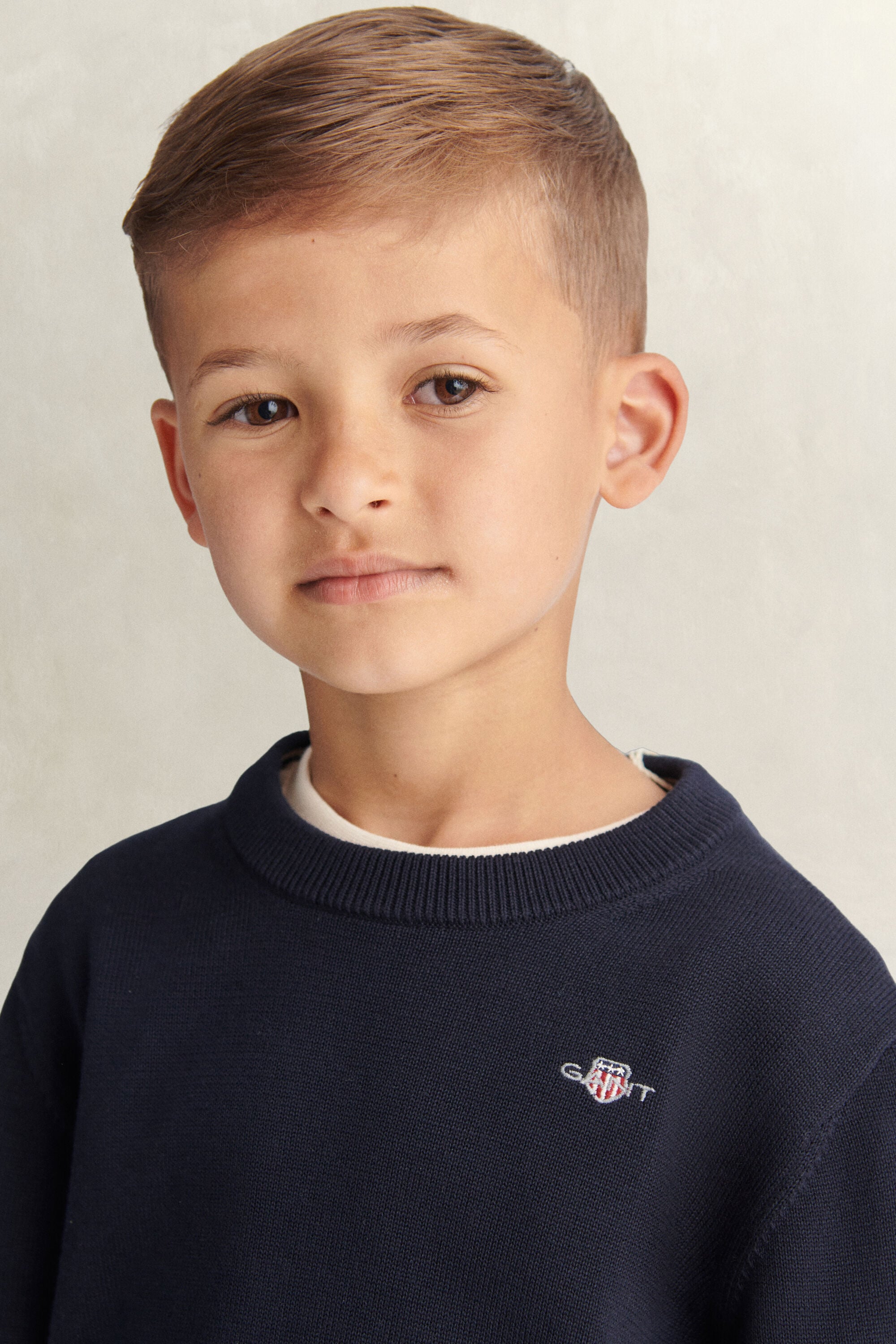 Boys Shield Sweater — EVENING BLUE
