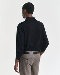 Extra Fine Merino Wool Polo Sweater