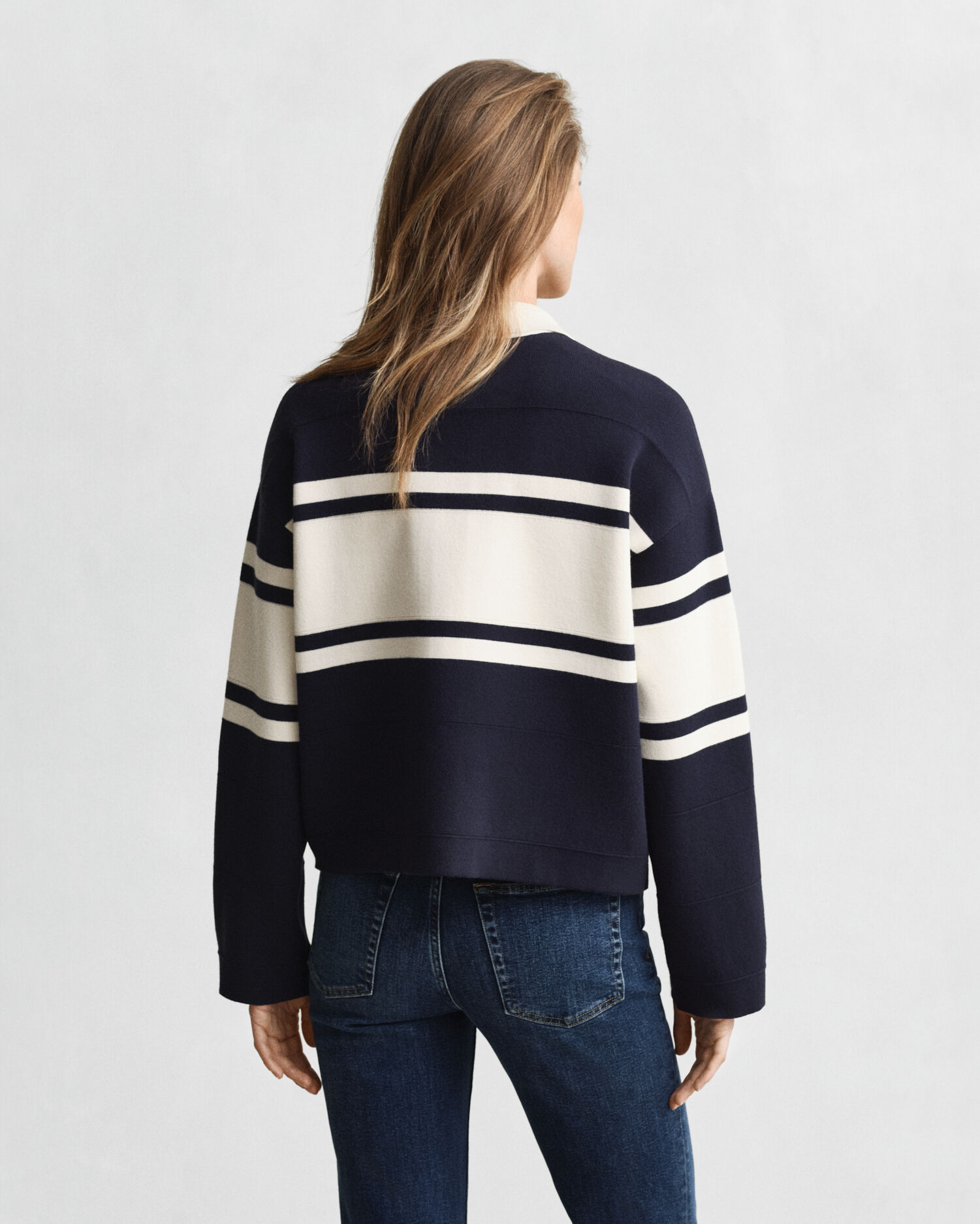 Color Blocked Cardigan — EVENING BLUE