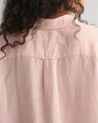 Regular Fit Linen Chambray Mid Sleeve Shirt