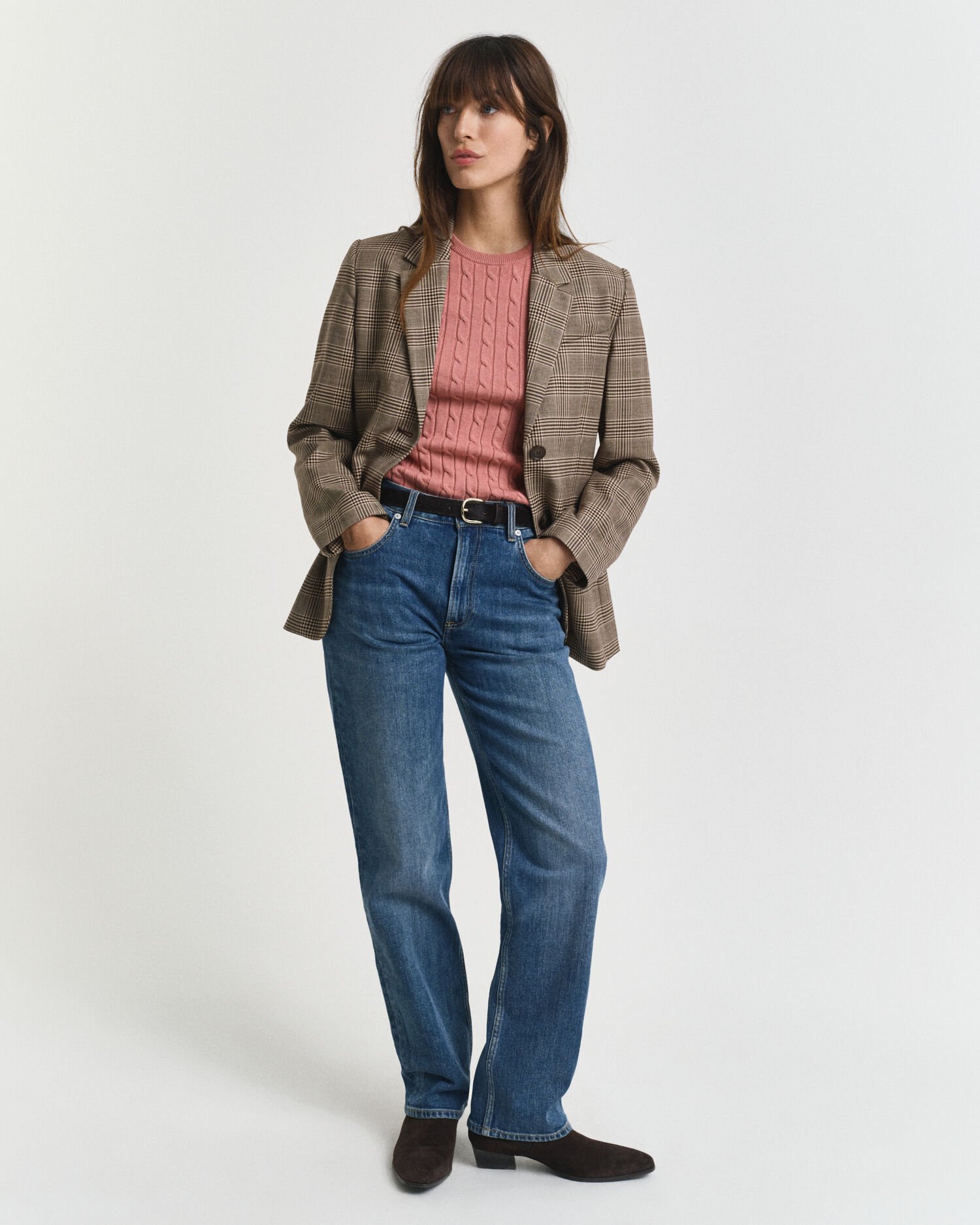 Cable Knit Short Sleeve Sweater