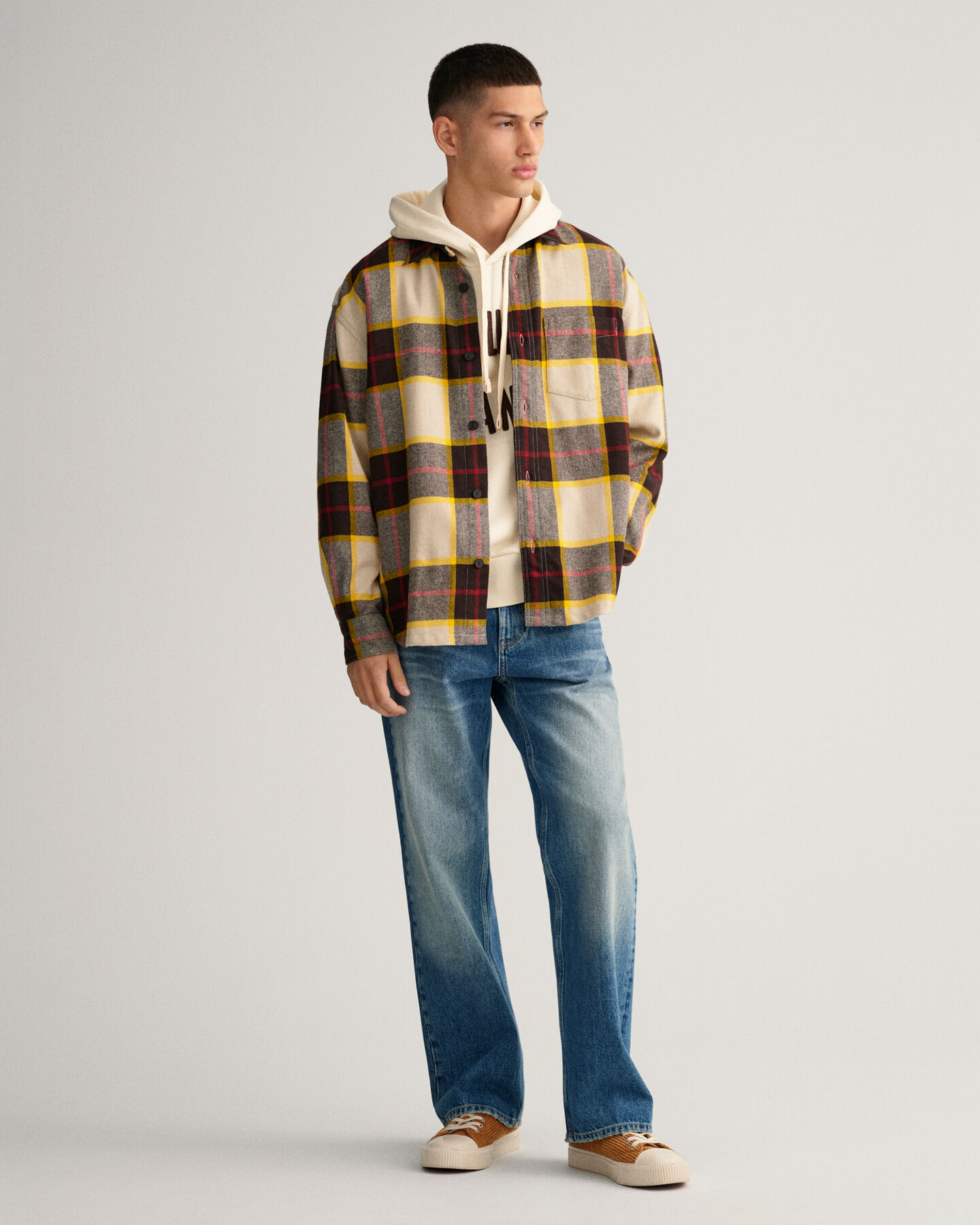 Plaid Wool Overshirt