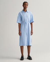 Linen Short Sleeve Shirt Dress
