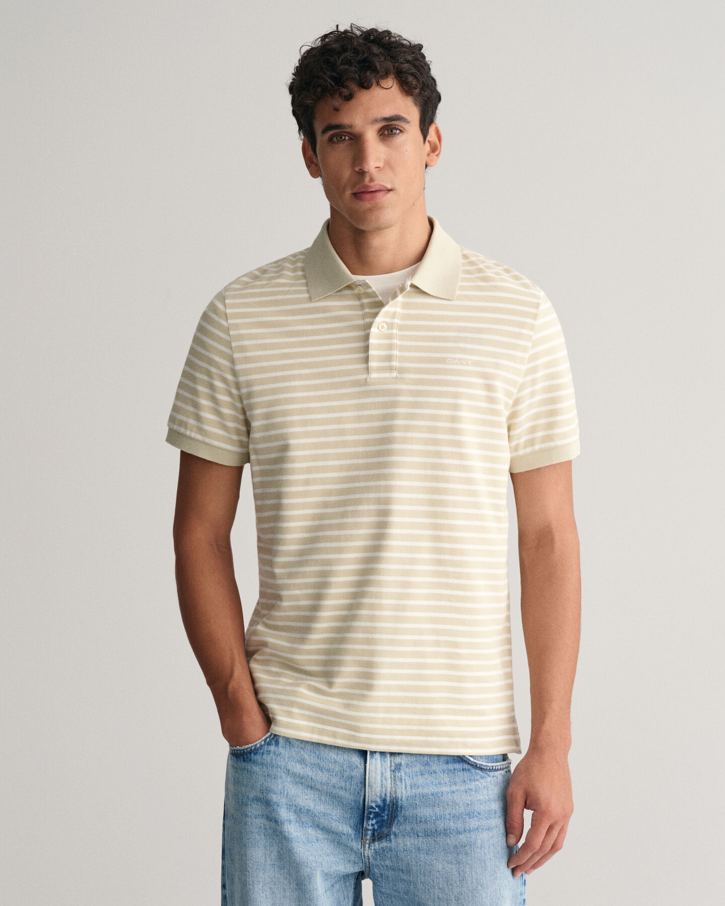Striped Piqué Polo Shirt