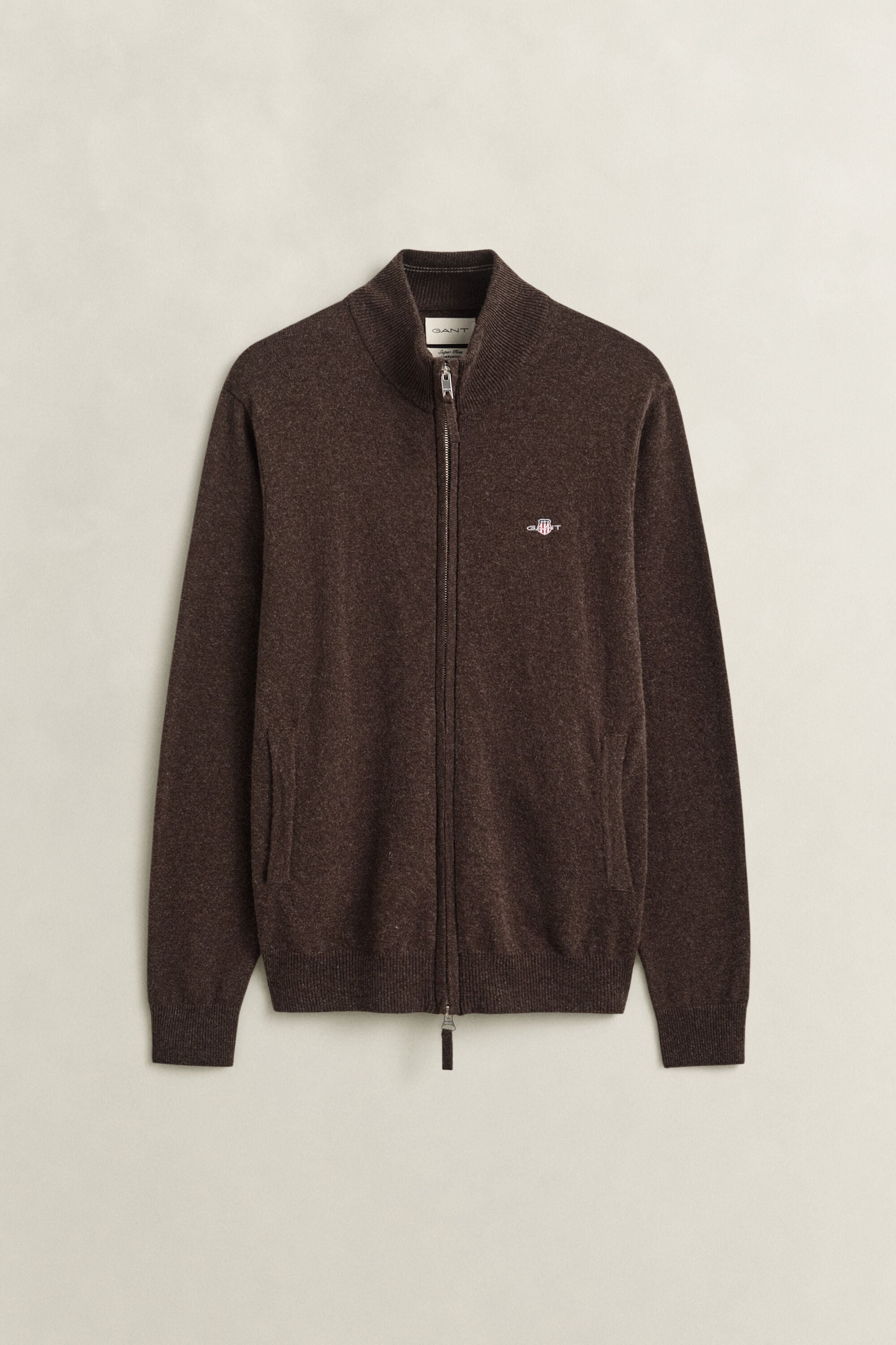 Lambswool Zip Cardigan