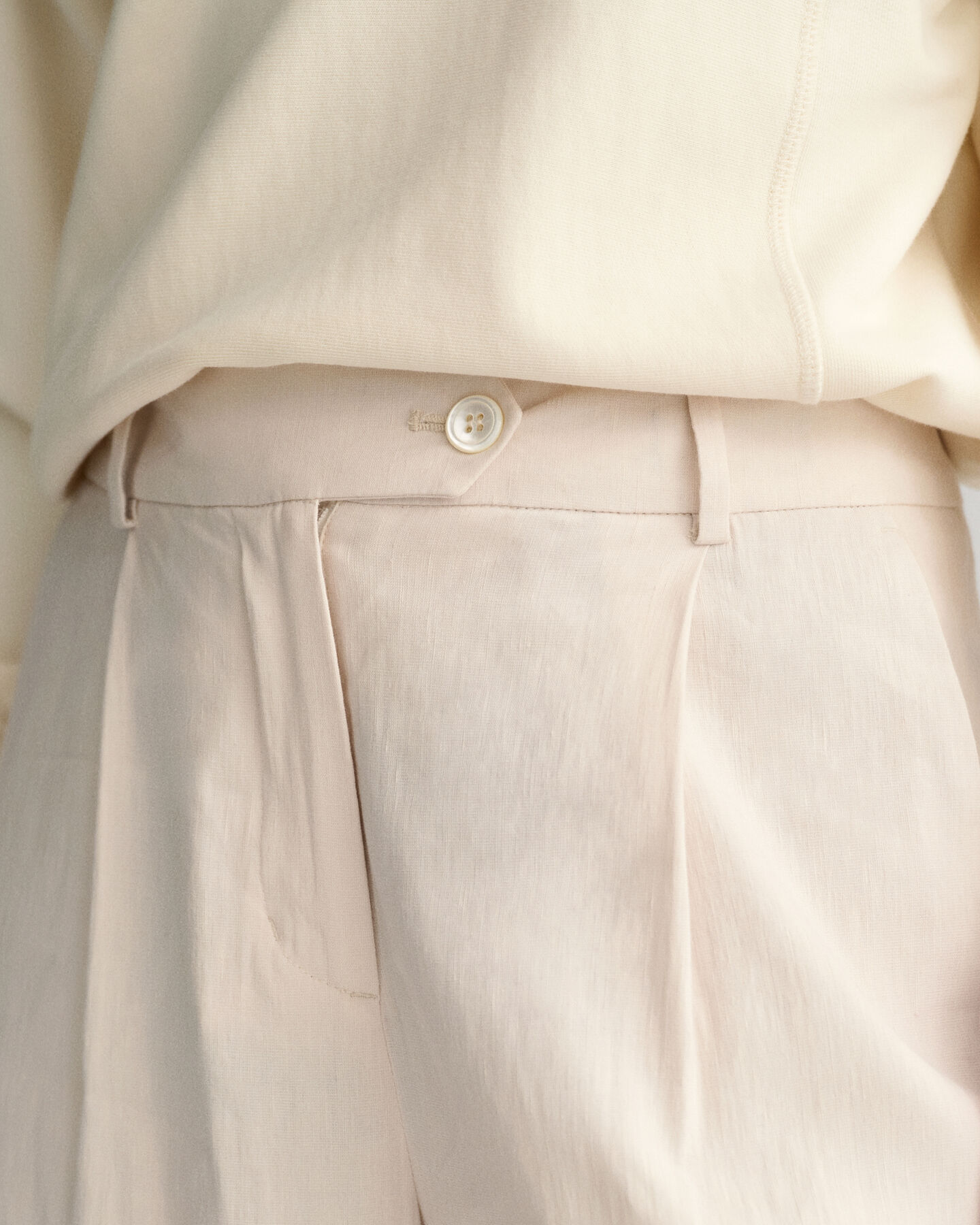 Wide Leg Stretch Linen Pants