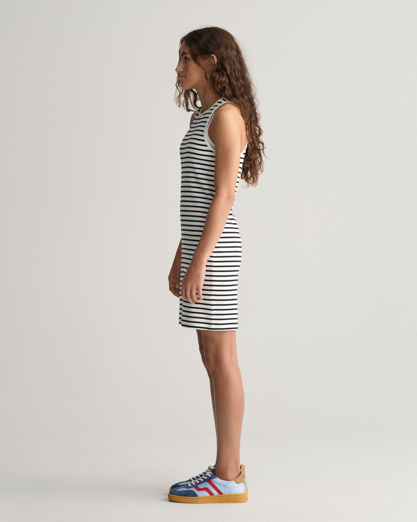 Teen Girls Striped Rib Tank Dress