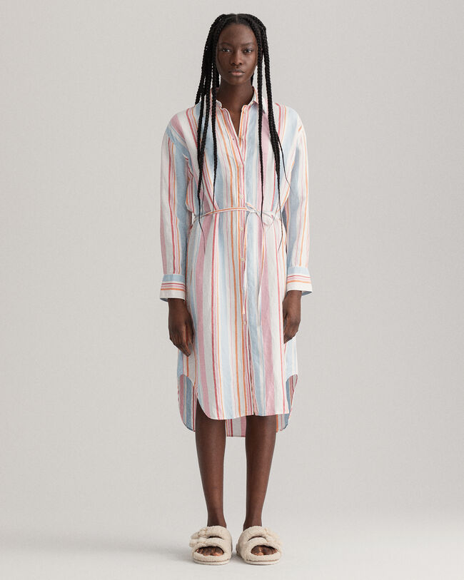 Multistripe Shirt Dress
