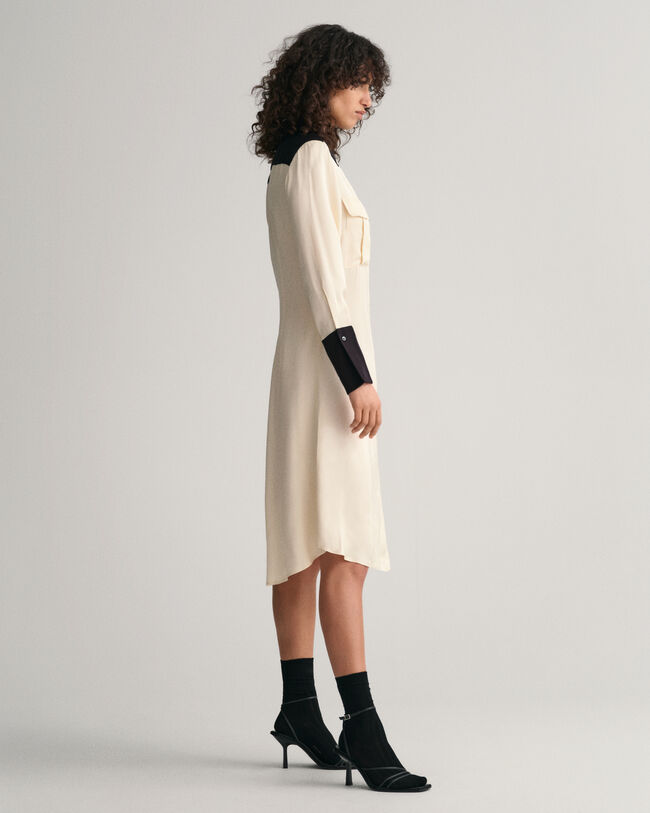 Color Block Shirt Dress