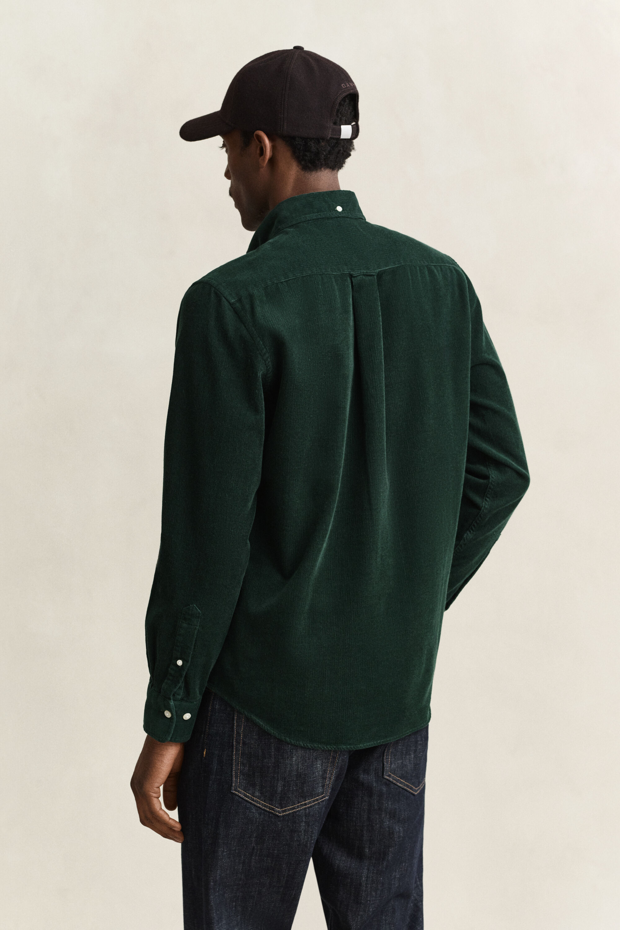 Corduroy Shirt — TARTAN GREEN