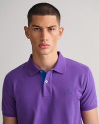 Contrast Collar Piqu&eacute; Polo Shirt