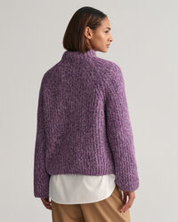 Multicolored Stand Collar Sweater