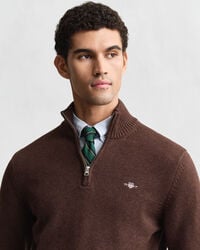 Casual Cotton Half-Zip Sweater