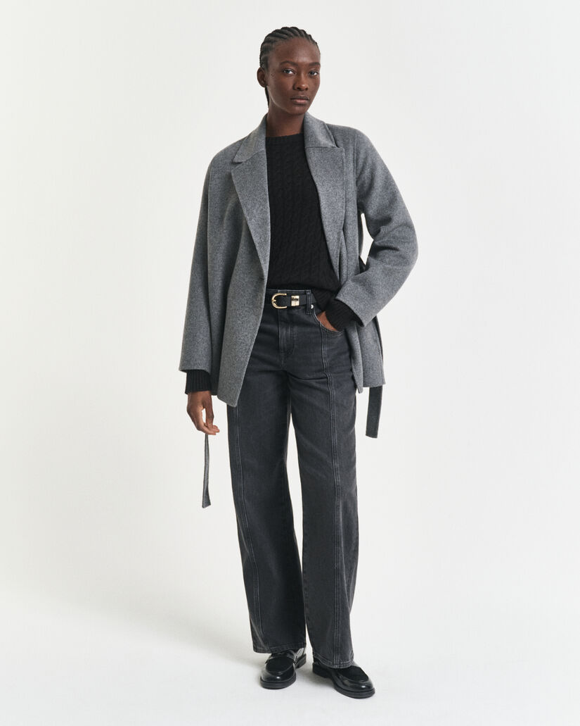 Cashmere Cable Knit Crew Neck Sweater