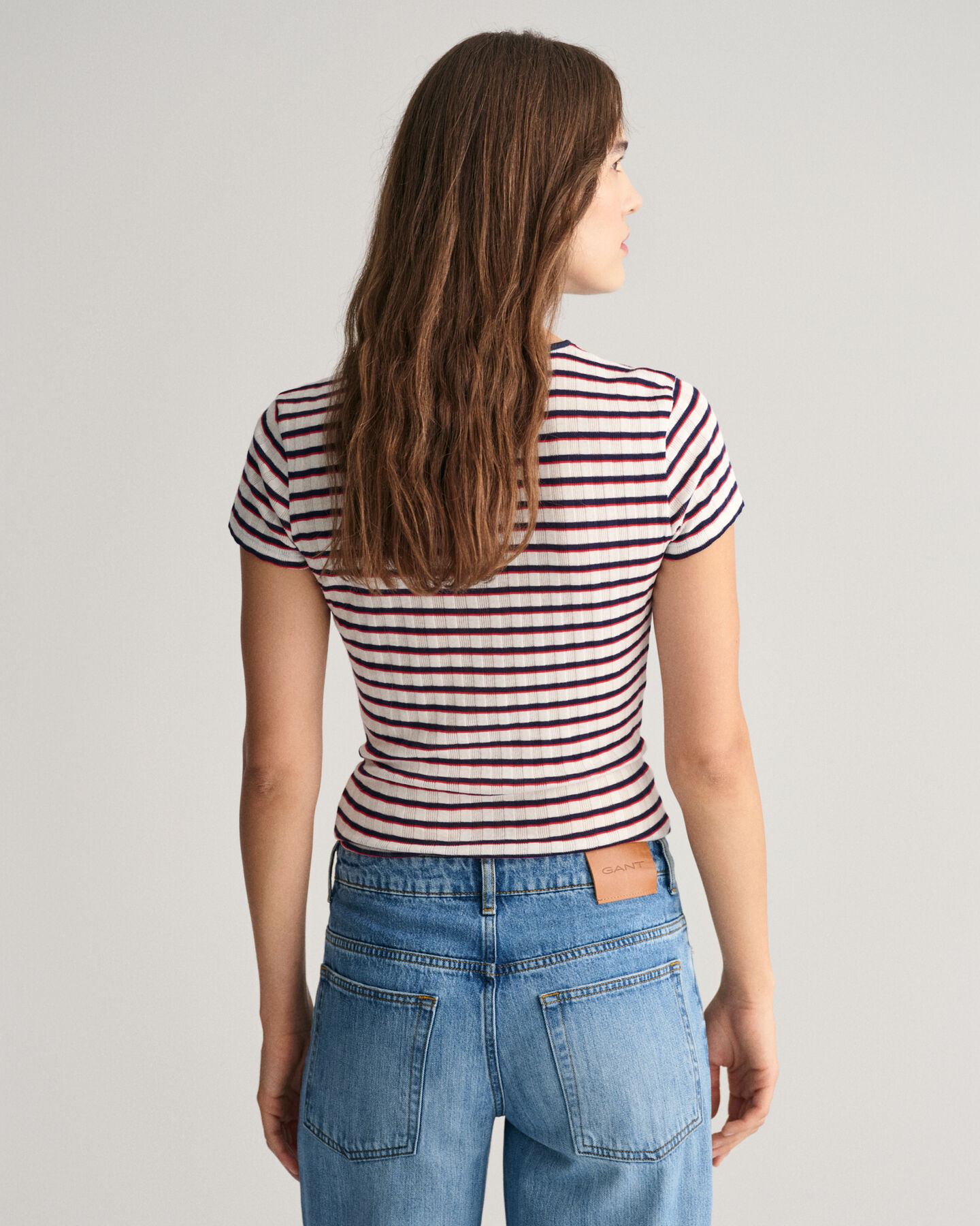 Striped Ribbed T-Shirt