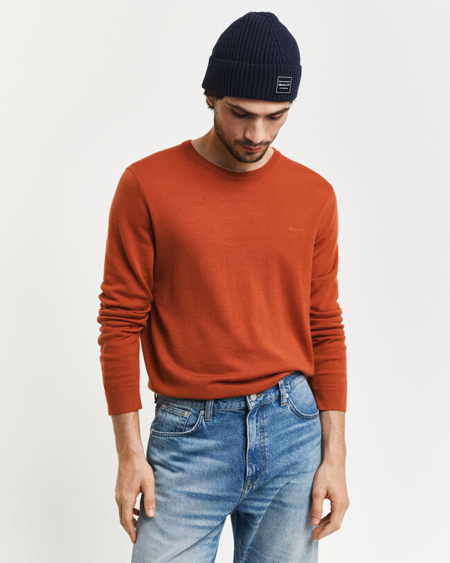 Extra Fine Merino Wool Crew Neck Sweater