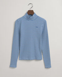 Teen Girls Striped Rib Polo Top