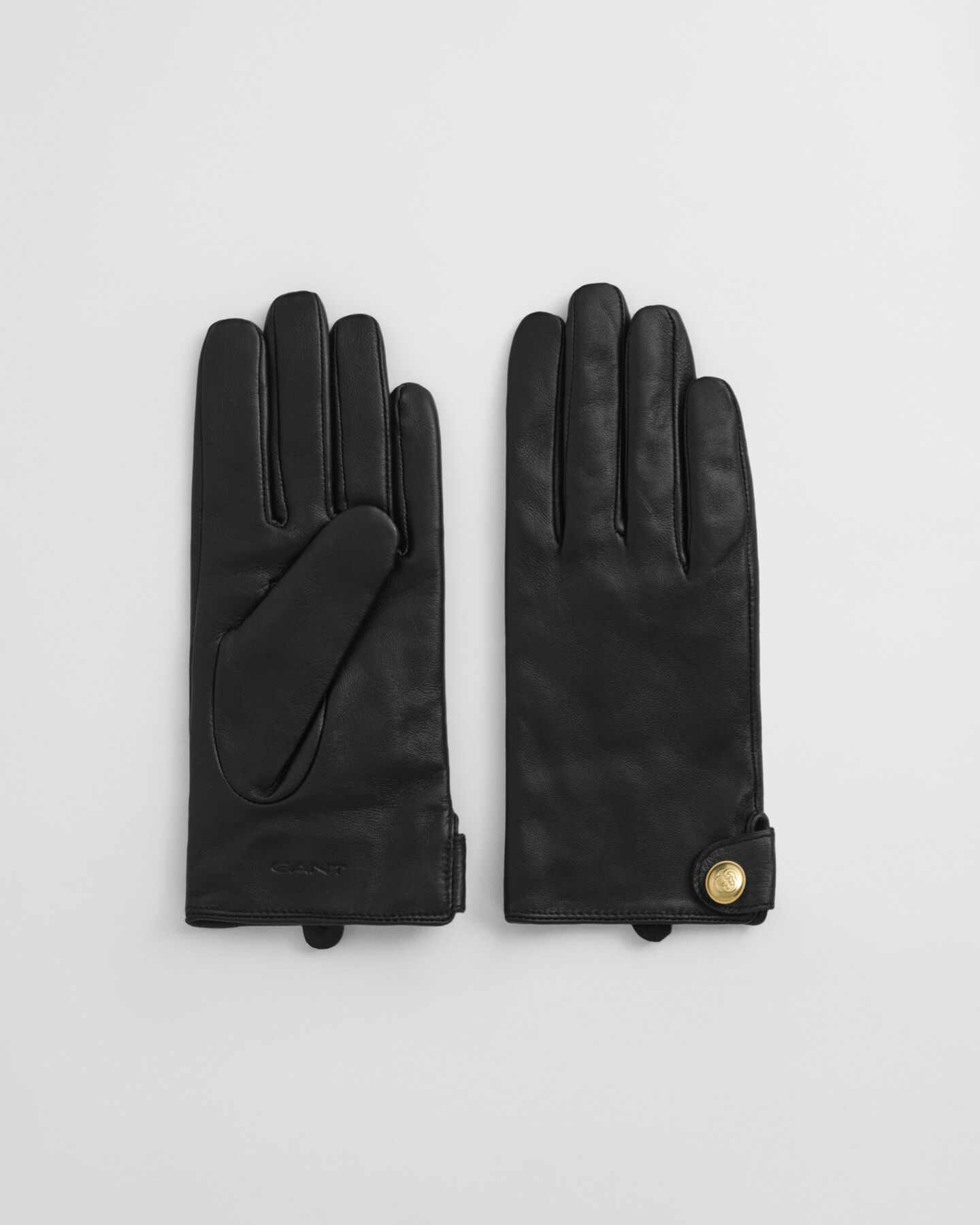 Buttoned Leather Gloves