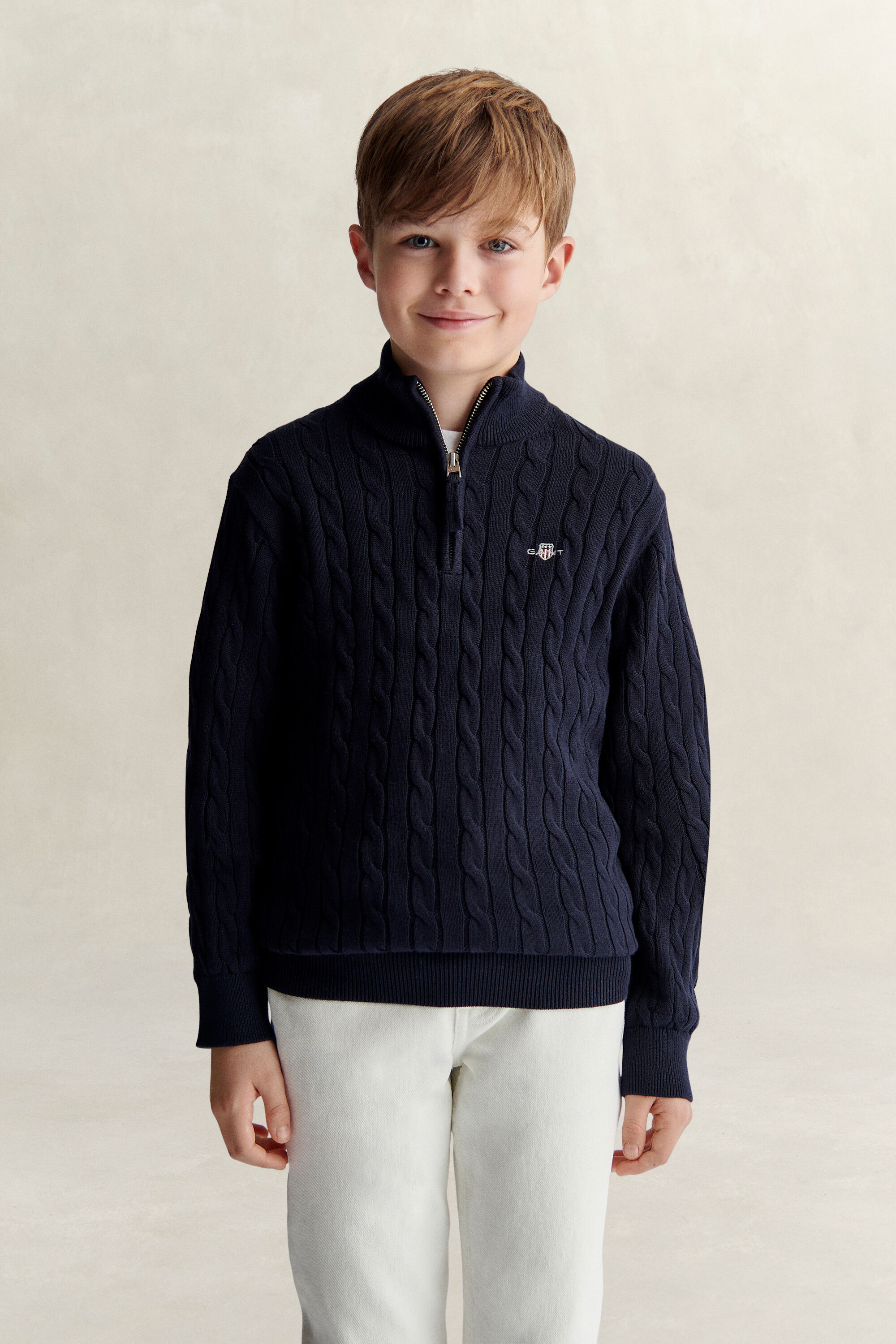 Teen Boys Shield Half Zip Sweater