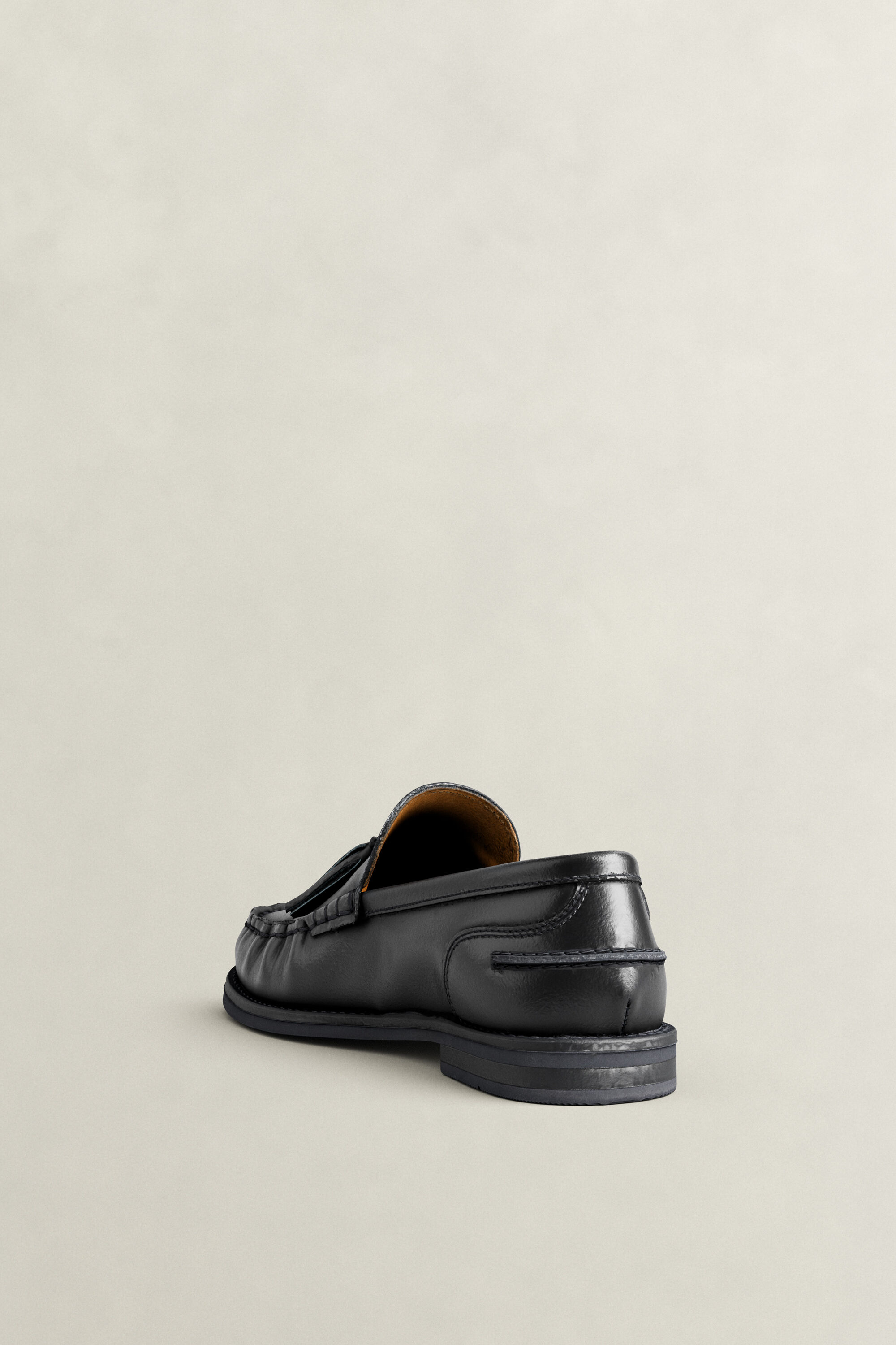 Gracelyn Leather Loafers — BLACK