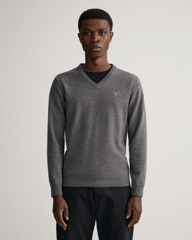 Super Fine Lambswool V-Neck Sweater