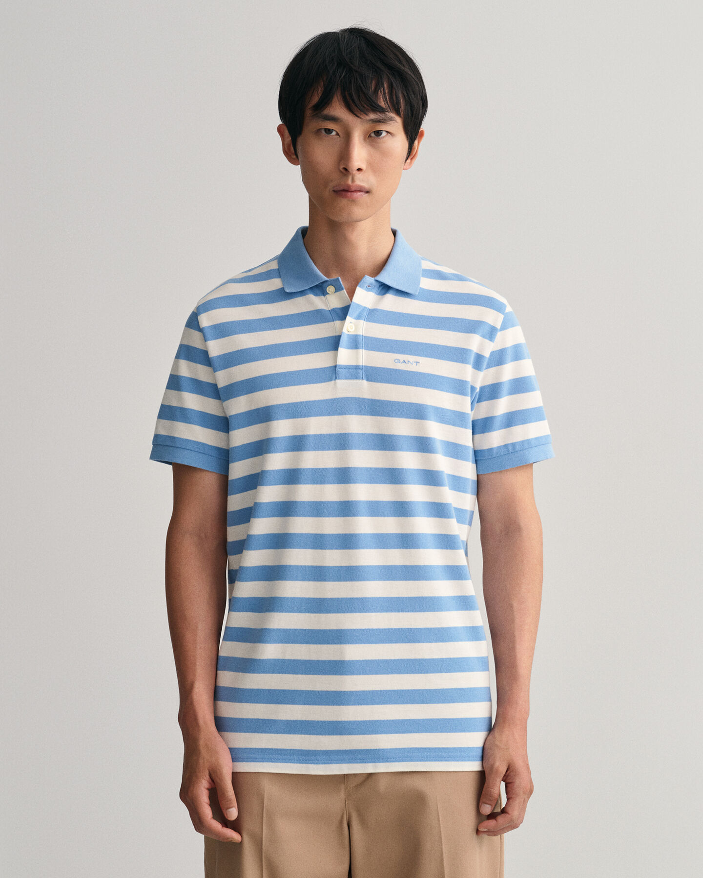 Multi Striped Piqu&eacute; Polo Shirt