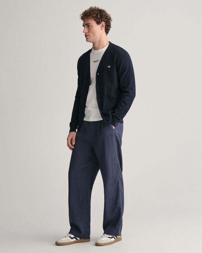 Knopfleiste Cardigan Cardigan Herren Baumwolle REDMOND Casual