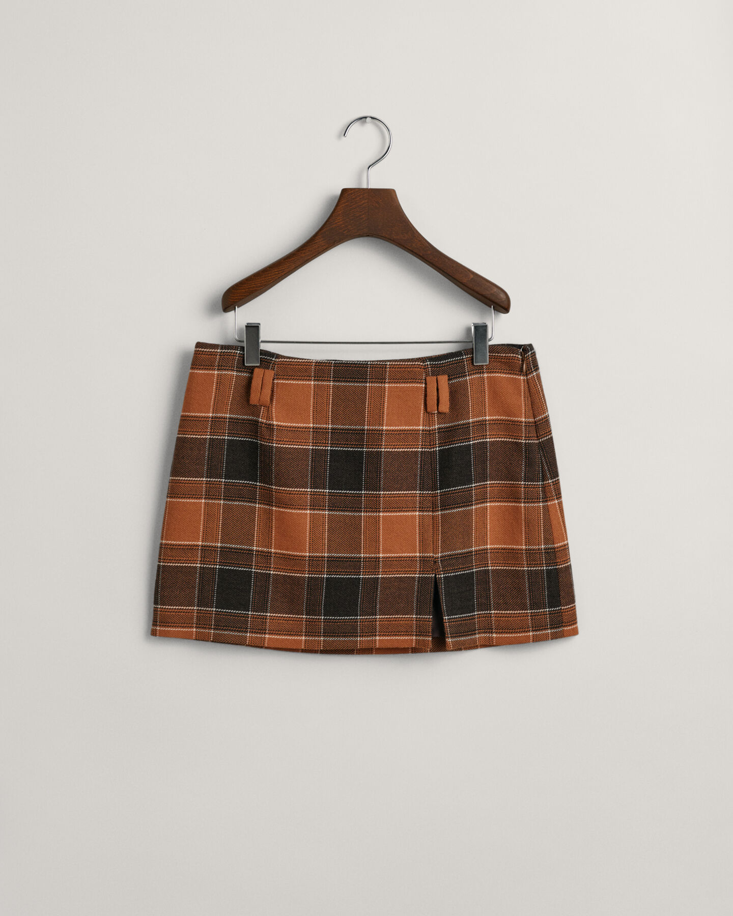 Checked Wool Mini Skirt