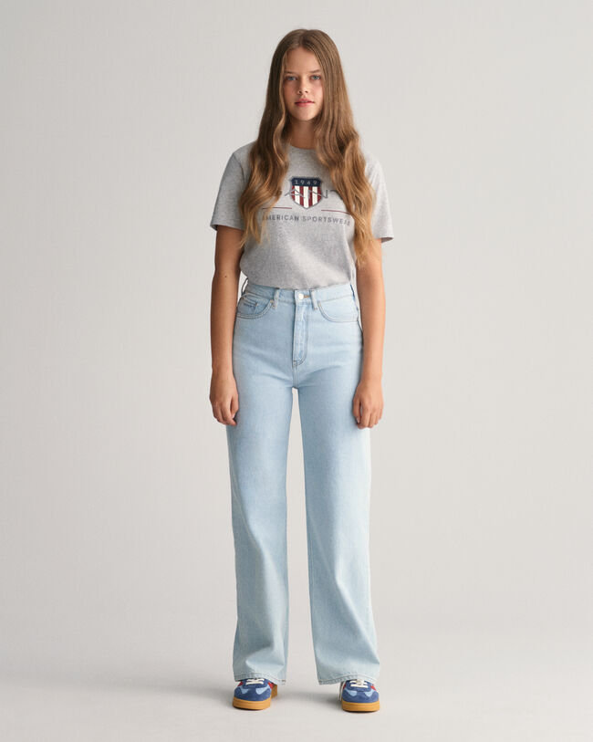 Teen Girls Wide Leg Jeans