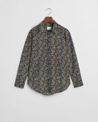 Relaxed Fit Paisley Cotton Silk Shirt